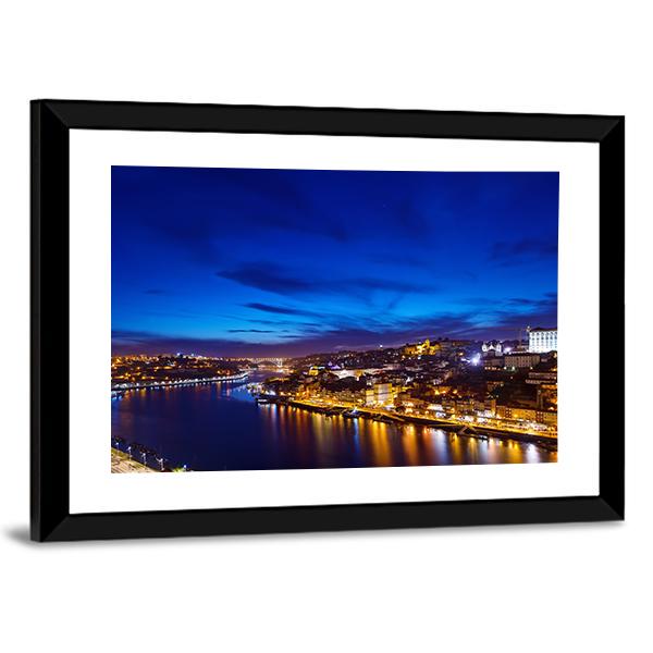 Town Coastline Of River Douro Canvas Wall Art-3 Horizontal-Gallery Wrap-25" x 16"-Tiaracle