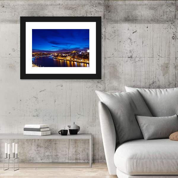 Town Coastline Of River Douro Canvas Wall Art-3 Horizontal-Gallery Wrap-25" x 16"-Tiaracle