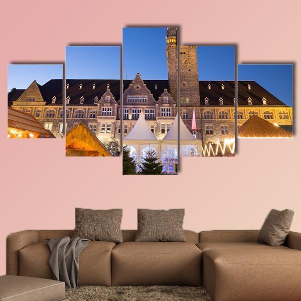 Town Hall Remscheid In Germany Canvas Wall Art-5 Star-Gallery Wrap-62" x 32"-Tiaracle
