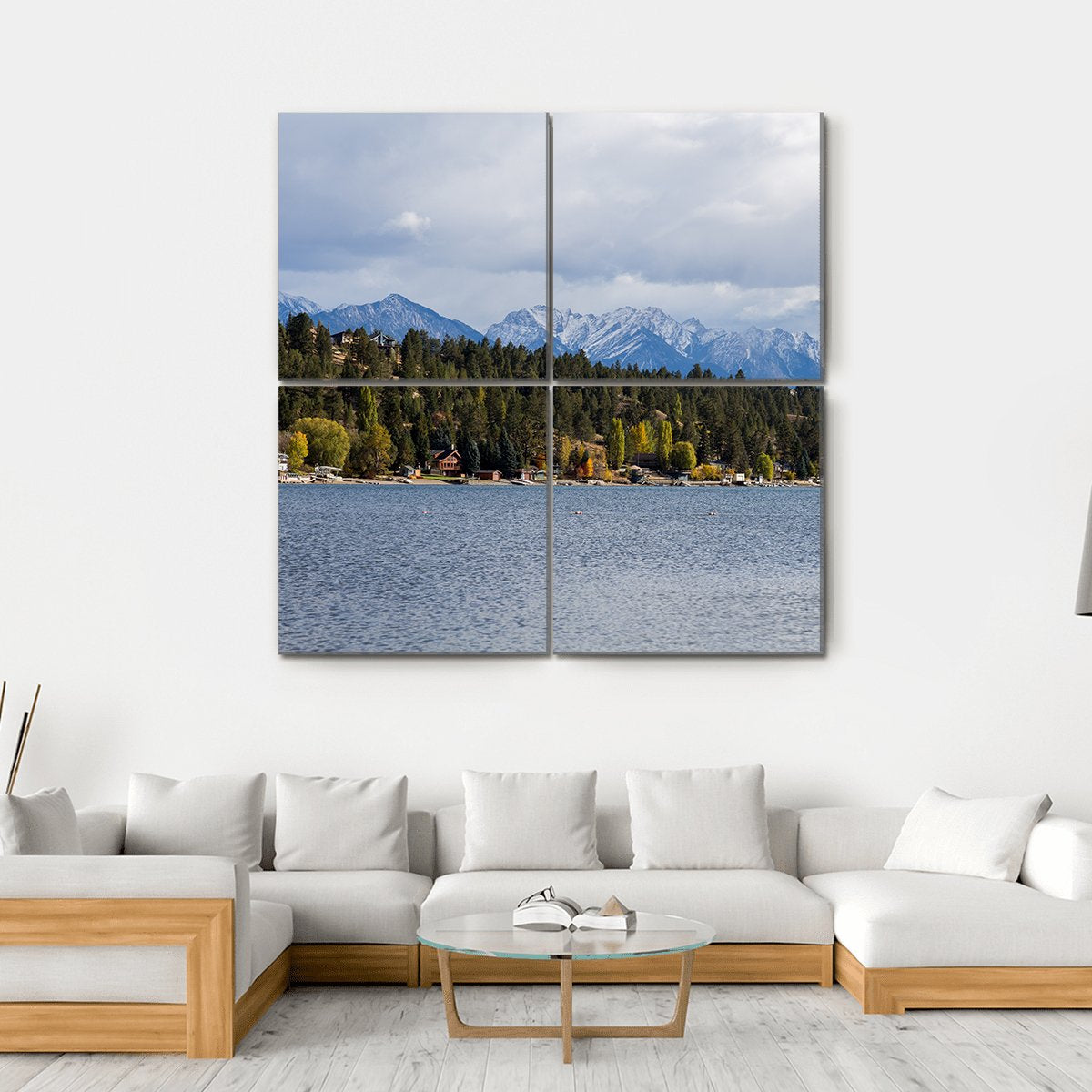 Town Of Invermere Canvas Wall Art-4 Square-Gallery Wrap-17" x 17"-Tiaracle