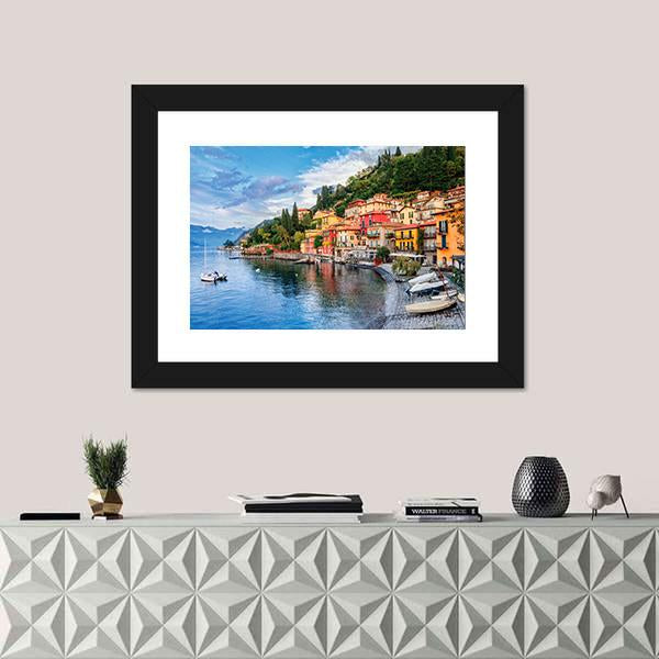 Town Of Menaggio On Lake Como Milan Italy Canvas Wall Art-5 Horizontal-Gallery Wrap-22" x 12"-Tiaracle
