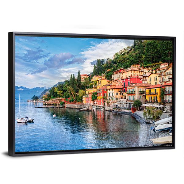 Town Of Menaggio On Lake Como Milan Italy Canvas Wall Art-5 Horizontal-Gallery Wrap-22" x 12"-Tiaracle