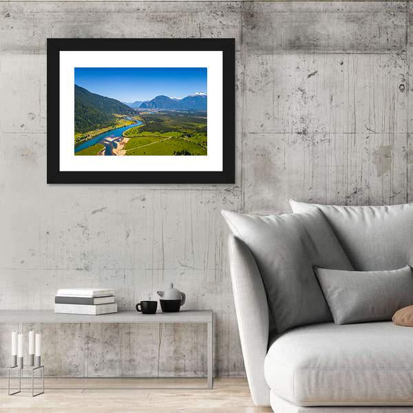 Town Of Puerto Aysen In Chile Panoramic Canvas Wall Art-1 Piece-36" x 12"-Tiaracle
