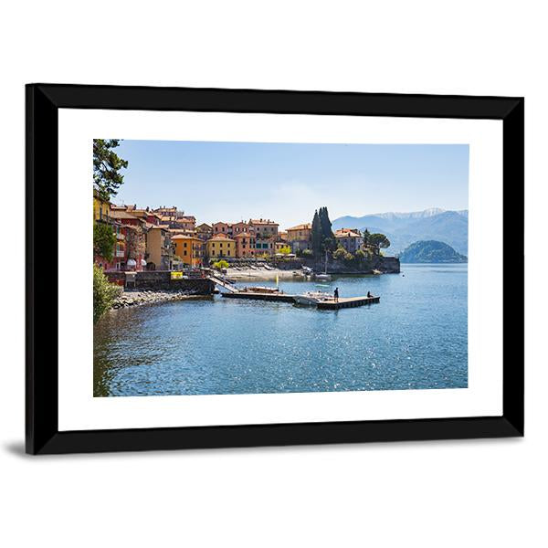 Town Of Varenna On Lake Como In Milan Italy Canvas Wall Art-3 Horizontal-Gallery Wrap-25" x 16"-Tiaracle