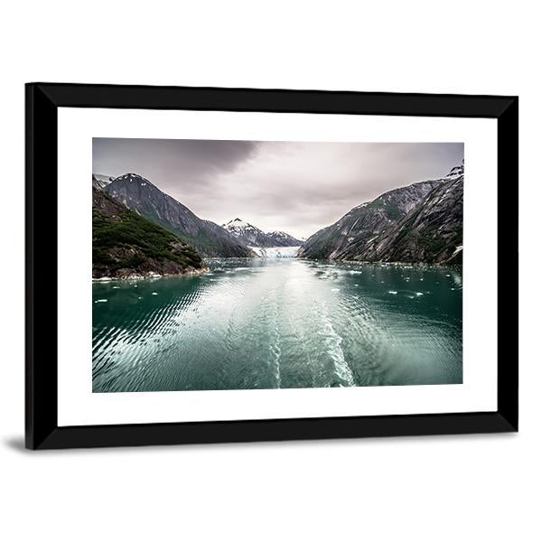 Tracy Arm Fjord In Alaska Canvas Wall Art-5 Horizontal-Gallery Wrap-22" x 12"-Tiaracle