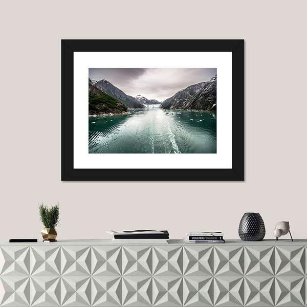 Tracy Arm Fjord In Alaska Canvas Wall Art-5 Horizontal-Gallery Wrap-22" x 12"-Tiaracle