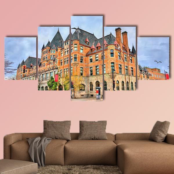 Train Station In Montreal Canada Canvas Wall Art-5 Star-Gallery Wrap-62" x 32"-Tiaracle