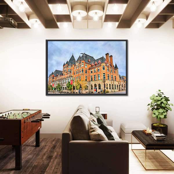 Train Station In Montreal Canada Panoramic Canvas Wall Art-1 Piece-36" x 12"-Tiaracle