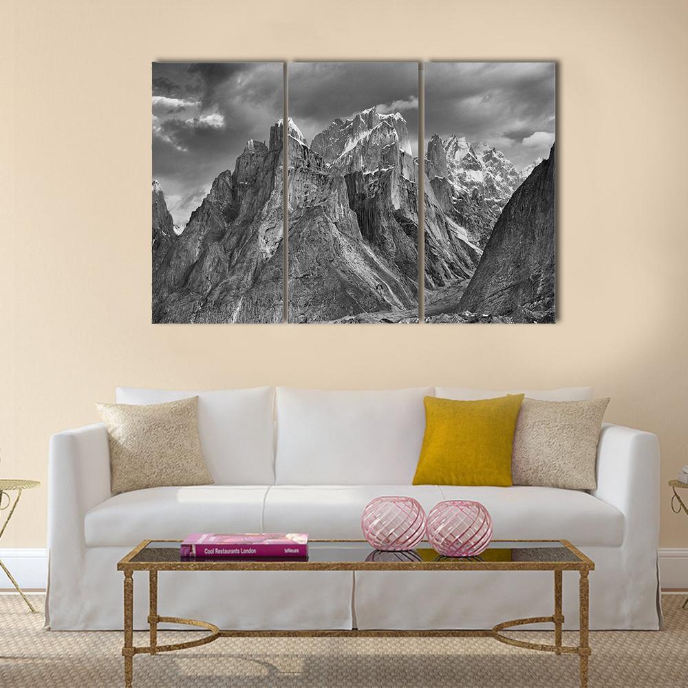 Trango Towers After The Storm Canvas Wall Art-3 Horizontal-Gallery Wrap-37" x 24"-Tiaracle