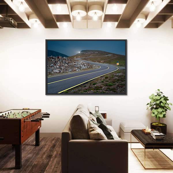 Transalpina Road At Dusk In Romania Canvas Wall Art-3 Horizontal-Gallery Wrap-25" x 16"-Tiaracle