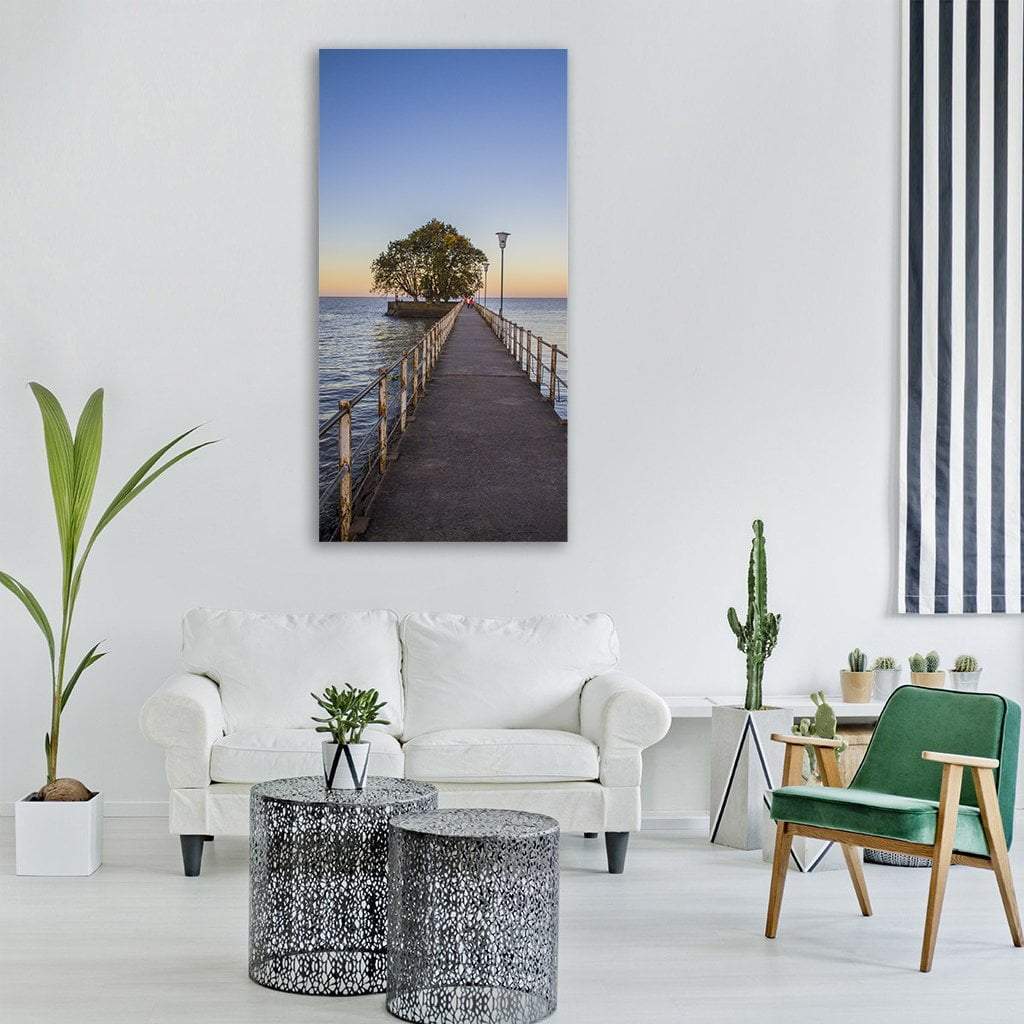 Tree In Costa Landscape Vertical Canvas Wall Art-1 Vertical-Gallery Wrap-12" x 24"-Tiaracle