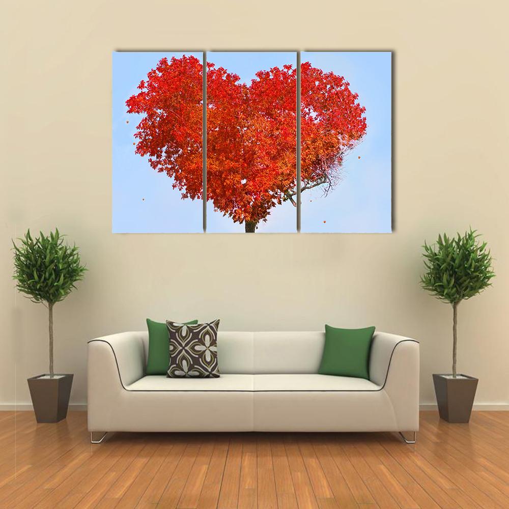 Tree Of Love Canvas Wall Art-3 Horizontal-Gallery Wrap-25" x 16"-Tiaracle