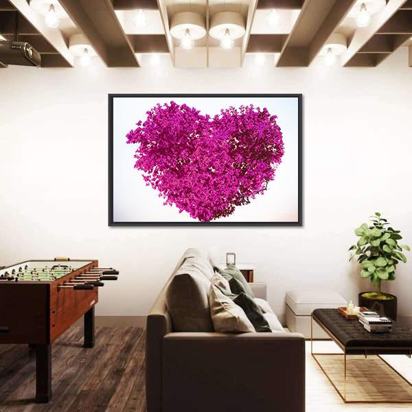 Tree Of Love Canvas Wall Art-5 Horizontal-Gallery Wrap-22" x 12"-Tiaracle