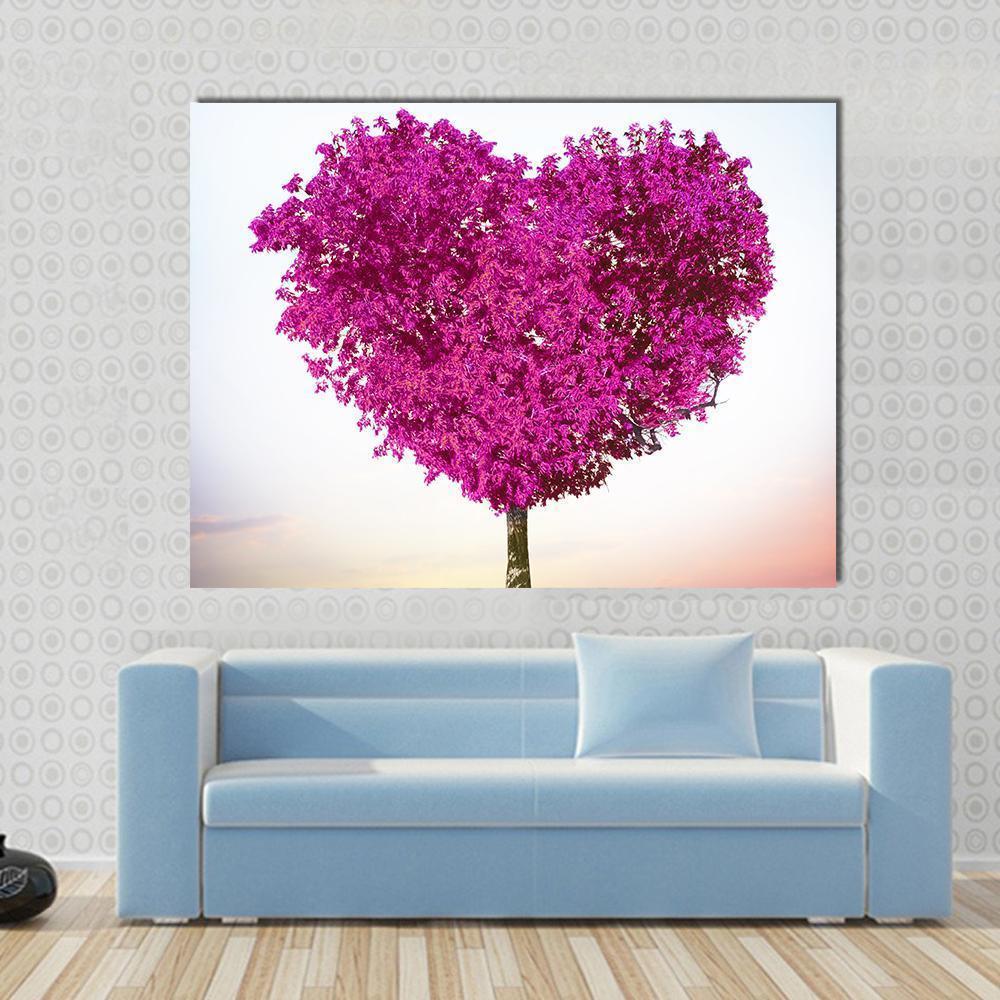 Tree Of Love Canvas Wall Art-1 Piece-Gallery Wrap-36" x 24"-Tiaracle