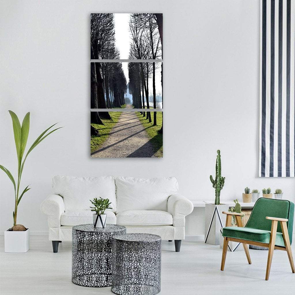 Trees Away Nature Landscape Vertical Canvas Wall Art-3 Vertical-Gallery Wrap-12" x 25"-Tiaracle
