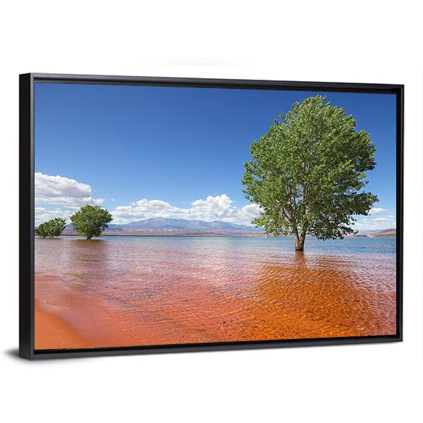 Trees In The Water Sand Hollow State Park Canvas Wall Art-5 Horizontal-Gallery Wrap-22" x 12"-Tiaracle