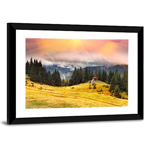 Trekking In The Fall Canvas Wall Art-3 Horizontal-Gallery Wrap-25" x 16"-Tiaracle