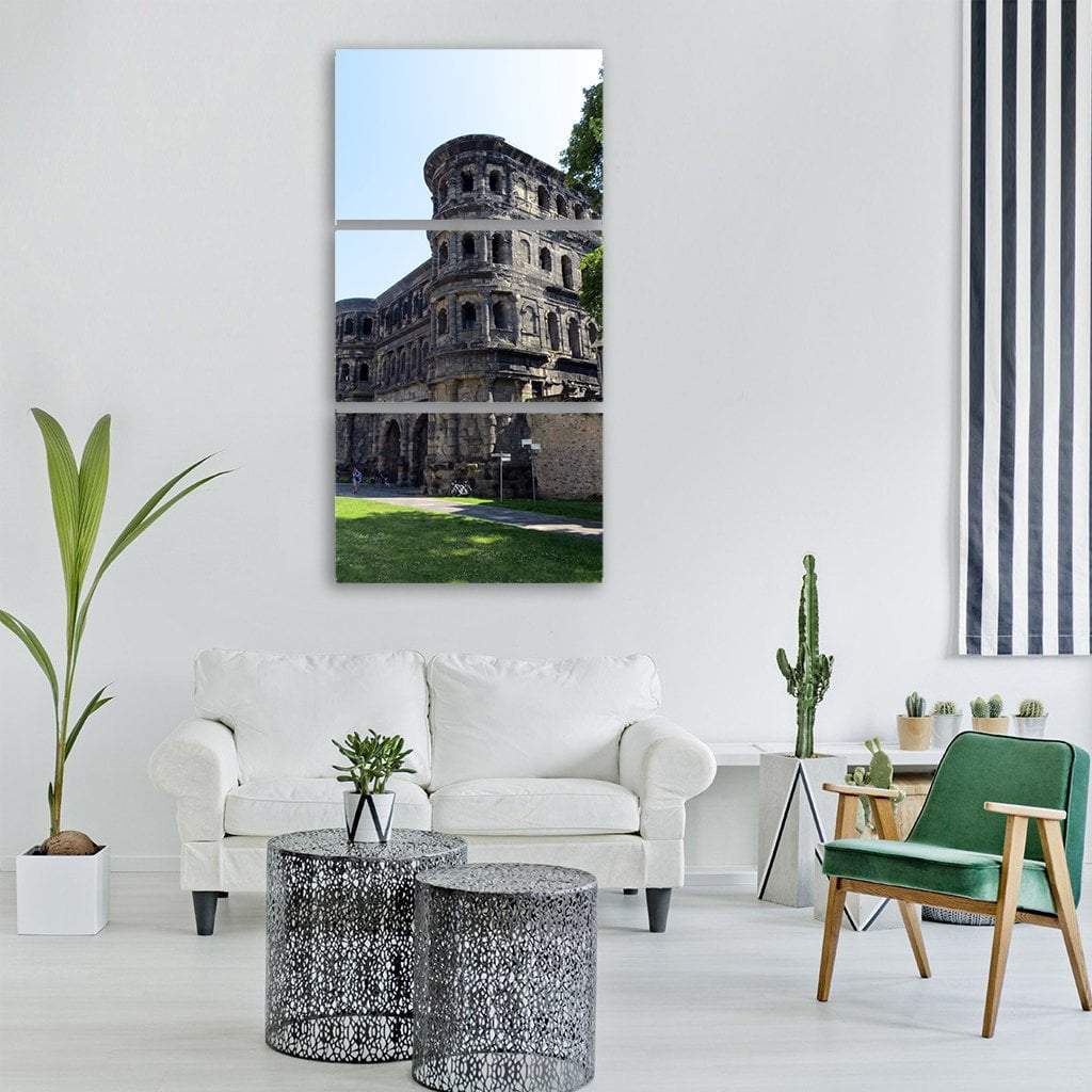 Trier Historic Center In Germany Vertical Canvas Wall Art-3 Vertical-Gallery Wrap-12" x 25"-Tiaracle