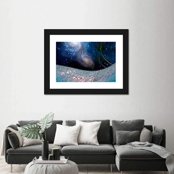 Tropic Night Underwater Scene Vertical Canvas Wall Art-3 Vertical-Gallery Wrap-12" x 25"-Tiaracle
