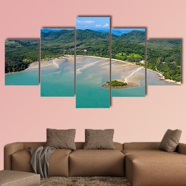 Tropical Island Of Koh Yao Noi In Thailand Canvas Wall Art-5 Star-Gallery Wrap-62" x 32"-Tiaracle