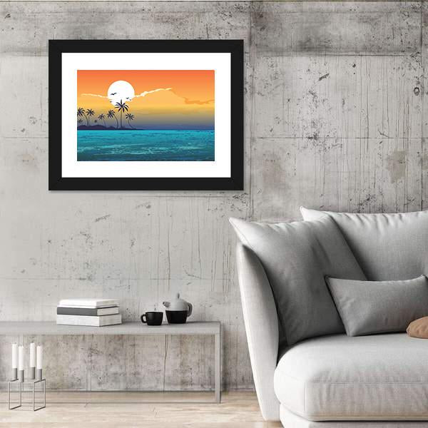 Tropical Summer Holiday Vertical Canvas Wall Art-3 Vertical-Gallery Wrap-12" x 25"-Tiaracle