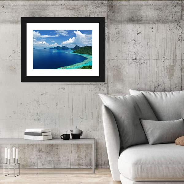 Tun Sakaran Marine Park In Tropical Island Semporna Canvas Wall Art-3 Horizontal-Gallery Wrap-25" x 16"-Tiaracle