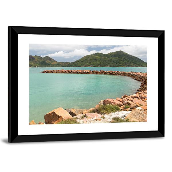 Turquoise Sea Vertical Canvas Wall Art-3 Vertical-Gallery Wrap-12" x 25"-Tiaracle