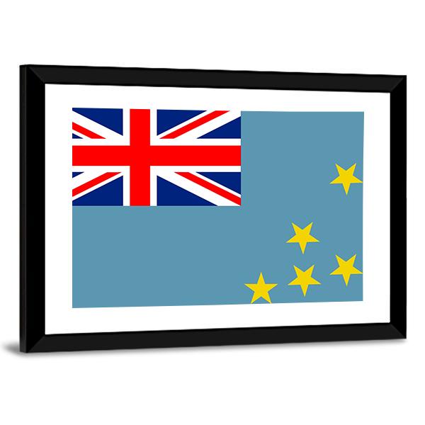 Tuvalu Flag Panoramic Canvas Wall Art-1 Piece-36" x 12"-Tiaracle