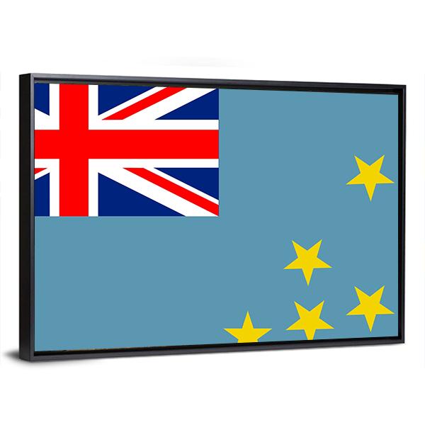 Tuvalu Flag Panoramic Canvas Wall Art-1 Piece-36" x 12"-Tiaracle