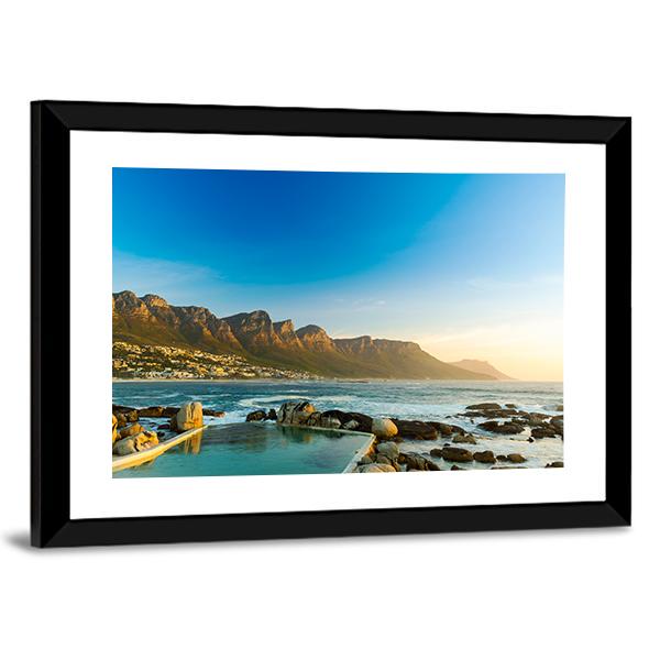 Twelve Apostles In South Africa At Sunset Canvas Wall Art-5 Horizontal-Gallery Wrap-22" x 12"-Tiaracle