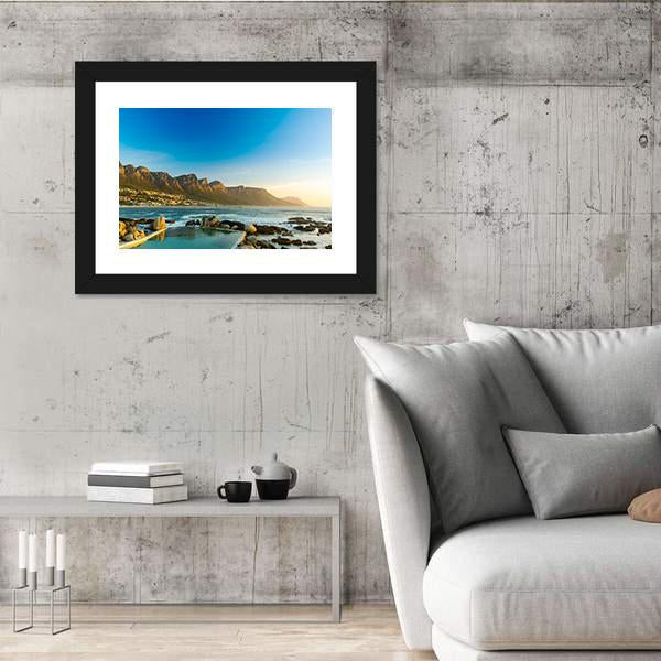 Twelve Apostles In South Africa At Sunset Canvas Wall Art-5 Horizontal-Gallery Wrap-22" x 12"-Tiaracle