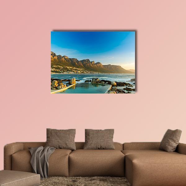 Twelve Apostles In South Africa At Sunset Canvas Wall Art-1 Piece-Gallery Wrap-48" x 32"-Tiaracle