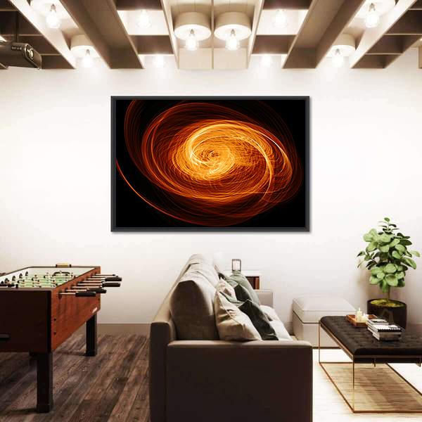 Twisted Quasar Black Hole Canvas Wall Art-5 Horizontal-Gallery Wrap-22" x 12"-Tiaracle
