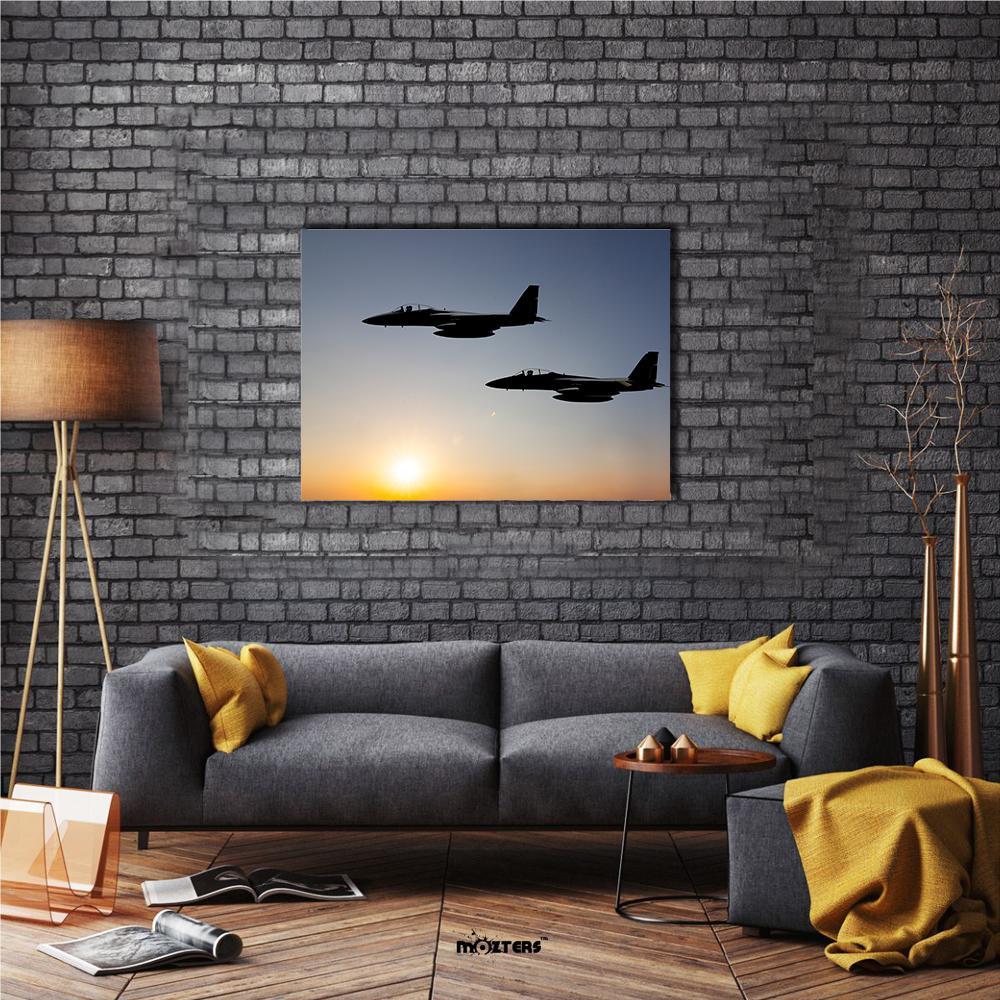 Two Fighter Jets Canvas Wall Art-1 Piece-Gallery Wrap-36" x 24"-Tiaracle