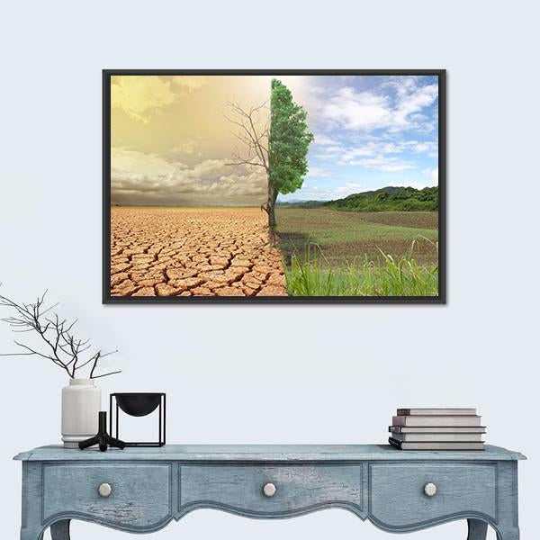 Two Season Concept Vertical Canvas Wall Art-3 Vertical-Gallery Wrap-12" x 25"-Tiaracle