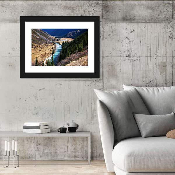 Tyan Shan Mountains Panoramic Canvas Wall Art-1 Piece-36" x 12"-Tiaracle