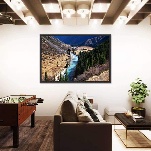 Tyan Shan Mountains Vertical Canvas Wall Art-3 Vertical-Gallery Wrap-12" x 25"-Tiaracle