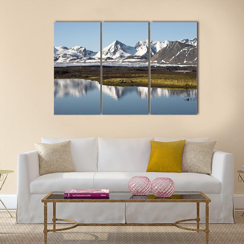 Typical Arctic Summer Landscape Canvas Wall Art-3 Horizontal-Gallery Wrap-37" x 24"-Tiaracle