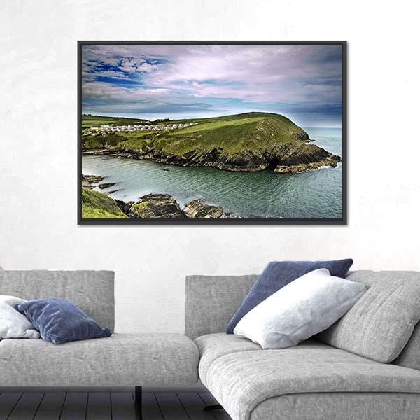 Typical Cliff Landscape At Cork In Ireland Canvas Wall Art-1 Piece-Floating Frame-36" x 24"-Tiaracle