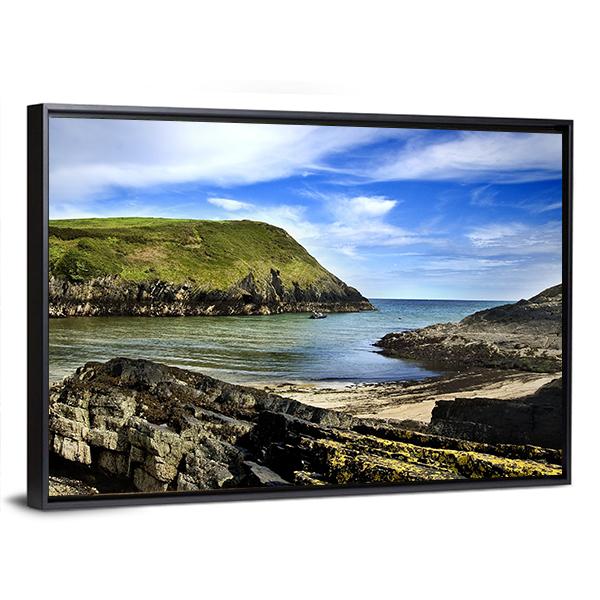 Typical Cliff Landscape At Cork In Ireland Canvas Wall Art-3 Horizontal-Gallery Wrap-25" x 16"-Tiaracle