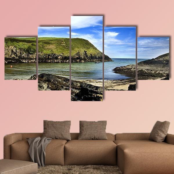 Typical Cliff Landscape At Cork In Ireland Canvas Wall Art-5 Star-Gallery Wrap-62" x 32"-Tiaracle