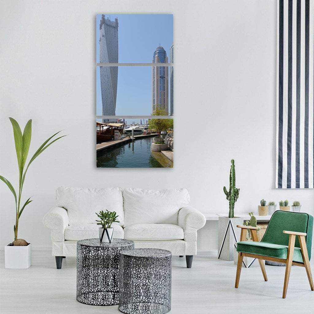 UAE At Vacations Vertical Canvas Wall Art-3 Vertical-Gallery Wrap-12" x 25"-Tiaracle