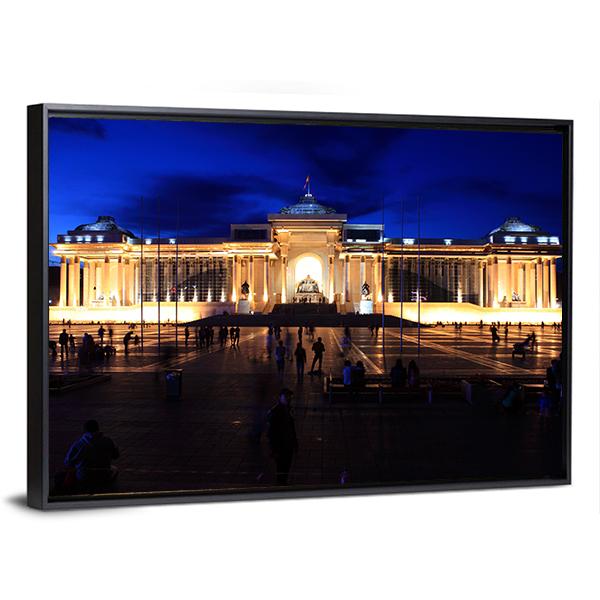 Ulaanbaatar National Museum Panoramic Canvas Wall Art-1 Piece-36" x 12"-Tiaracle