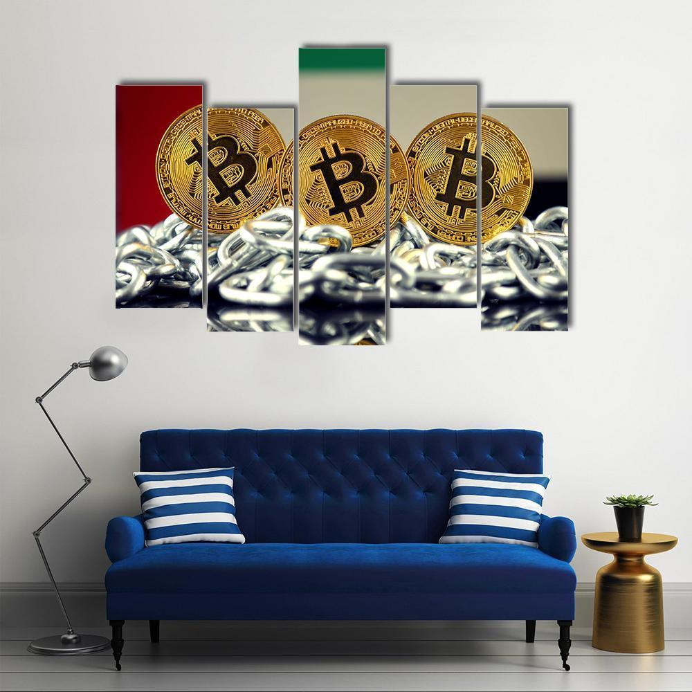 Banned Concept Of Bitcoin Canvas Wall Art-5 Pop-Gallery Wrap-47" x 32"-Tiaracle