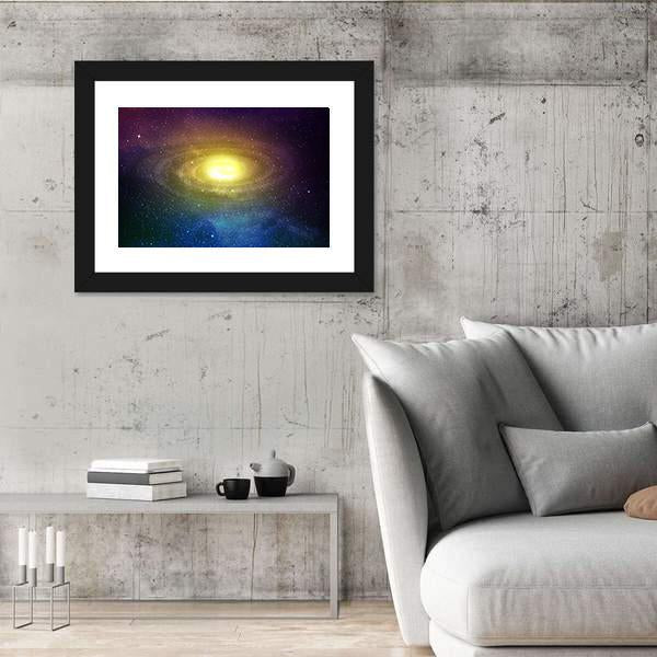 Universe Filled With Stars Nebula And Sky Canvas Wall Art-5 Horizontal-Gallery Wrap-22" x 12"-Tiaracle