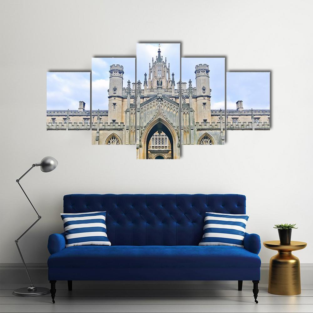 University Of Cambridge In England Canvas Wall Art-5 Star-Gallery Wrap-62" x 32"-Tiaracle