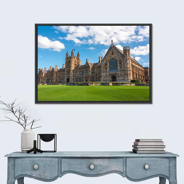 University Of Sydney Gothic Style Canvas Wall Art-1 Piece-Floating Frame-24" x 16"-Tiaracle