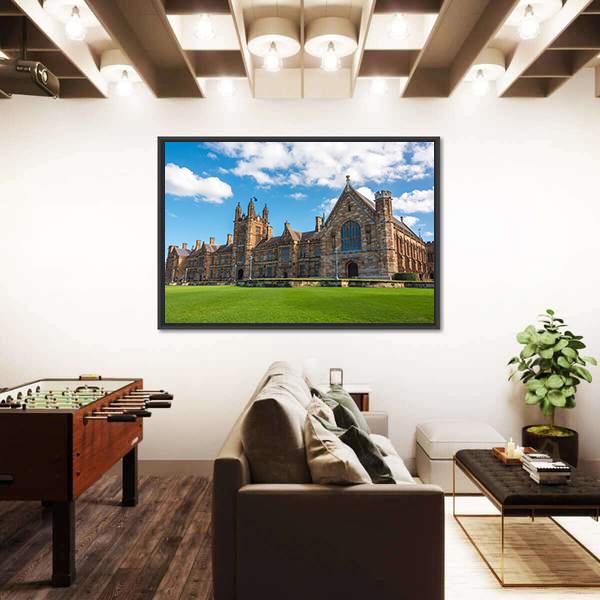 University Of Sydney Gothic Style Canvas Wall Art-3 Horizontal-Gallery Wrap-25" x 16"-Tiaracle