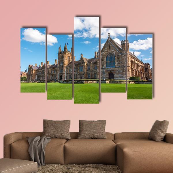 University Of Sydney Gothic Style Canvas Wall Art-5 Pop-Gallery Wrap-47" x 32"-Tiaracle