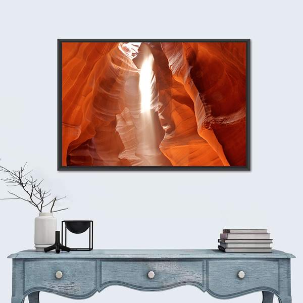 Upper Antelope Canyon Vertical Canvas Wall Art-3 Vertical-Gallery Wrap-12" x 25"-Tiaracle
